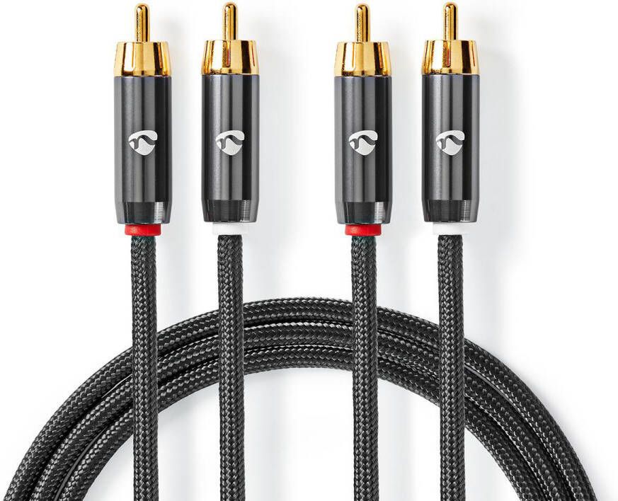 Nedis Stereo-Audiokabel | 2x RCA Male | 2x RCA Male | 5 m | 1 stuks CATB24200GY50