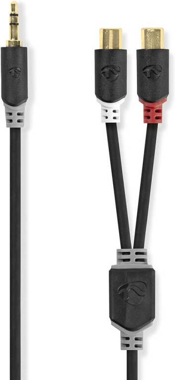 Nedis Stereo-Audiokabel | 3 5 mm Male | 2x RCA Female | 0.2 m | 1 stuks CABW22250AT02