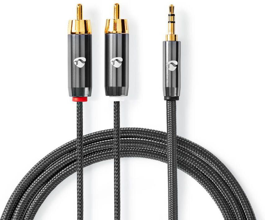 Nedis Stereo-Audiokabel | 3 5 mm Male naar 2x RCA Male | 1 m | 1 stuks CATB22200GY10