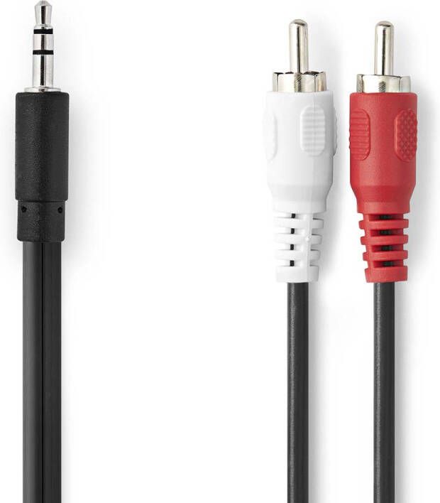 Nedis Stereo-Audiokabel | 3 5 mm Male naar 2x RCA Male | 2 m | 1 stuks CAGB22200BK20