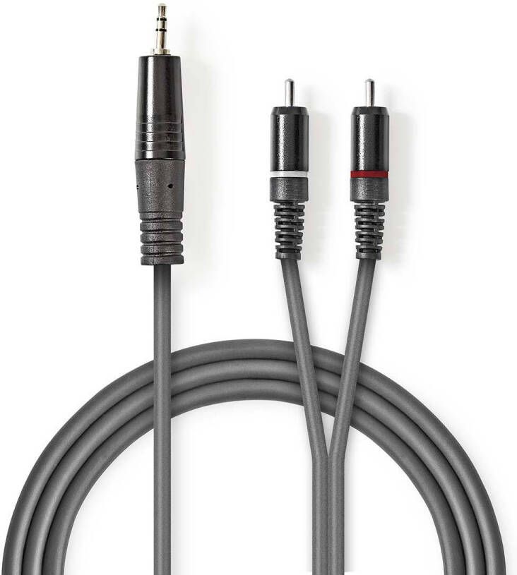 Nedis Stereo-Audiokabel | 3 5 mm Male naar 2x RCA Male | 3 m | 1 stuks COTH22200GY30