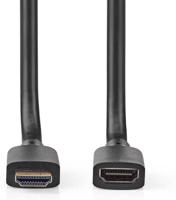 Nedis Ultra High Speed HDMI-Kabel | HDMI Connector | HDMI Female | 8K@60Hz | 48 Gbps | 1.00 m | Rond | 7.9 mm | Zwart | Doos CVGB35090BK10