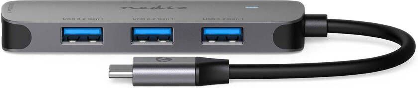 Nedis USB-Hub | 1x USB-C | 4x USB A Female | 4-Poorts poort(en) | USB 3.2 Gen 1 | USB Gevoed | 5 Gbps CCGB64220GY01