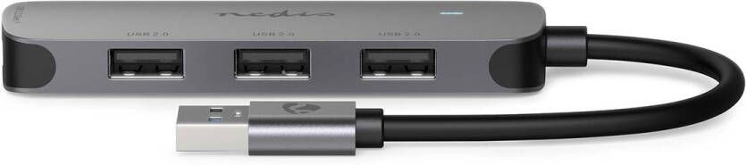 Nedis USB-Hub | USB-A Male | 4x USB A Female | 4-Poorts poort(en) | USB 2.0 USB 3.2 Gen 1 | USB Gevoed CCGB61210GY01