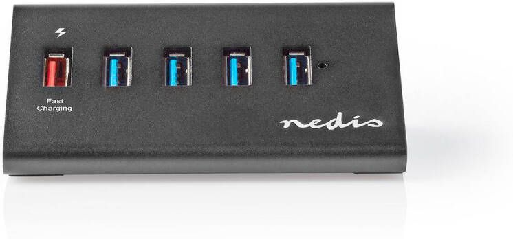 Nedis USB-Hub | USB Micro-B Female | USB-A Female | 5-Poorts | 1 stuks UHUBUP3510BK