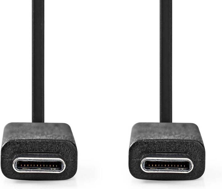 Nedis USB-Kabel | USB 3.2 Gen 2x2 | USB-C Male | USB-C Male | 240 W | 8K@30Hz | 20 Gbps | Vernikkeld | 1.00 m | Rond | PVC | Zwart | Label