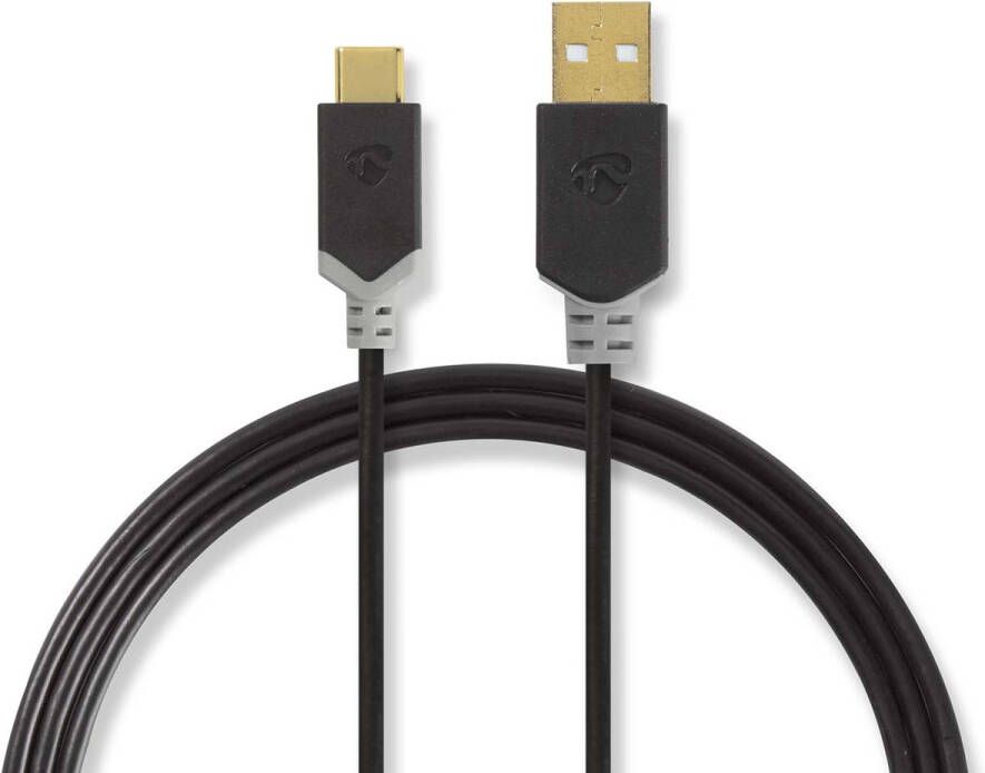 Nedis USB-Kabel | USB-A Male naar USB-C Male | 480 Mbps | 2 m | 1 stuks CCBW60601AT20