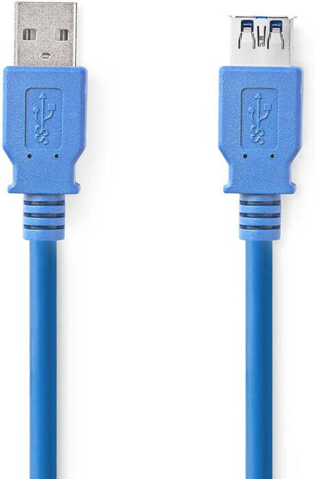 Nedis USB-Kabel | USB-A Male | USB-A Female | 5 Gbps | 2 m | 1 stuks CCGB61010BU20