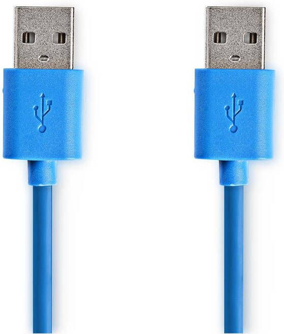 Nedis USB-Kabel | USB-A Male | USB-A Male | 5 Gbps | 2 m | Blauw | 1 stuks CCGP61000BU20