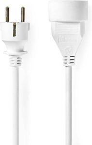 Nedis Verlengkabel Male naar Female | Type-F (CEE 7 7) | Frans | 3.0 m | 3680 W | Wit | 1 stuks PEXC103EWT