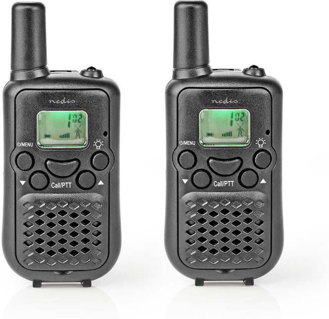 Nedis Walkie talkie Set | 2 Handsets | Tot 5 km | 1 stuks WLTK0500BK