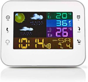 Nedis Weerstation | Binnen & Buiten | Inclusief draadloze weersensor | 1 stuks WEST402WT