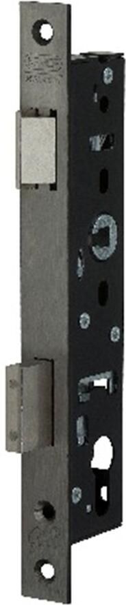 Nemef 4169 Veiligheidsdeurslot | SKG** | DM45mm | PC92mm | krukgat 8mm | voorplaat RVS 24x245mm rechthoekig | zamac glans vernikkelde dag- en