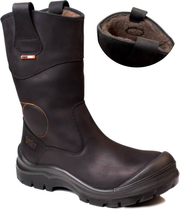 No Risk Werklaars Crowheart teddy Gevoerd XW Metaalvrij S3 | Zwart | 00.071.030.39