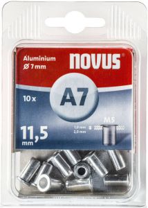 Novus Blindklinkmoer M5 X 11 5mm Alu S | 10 stuks 045-0042