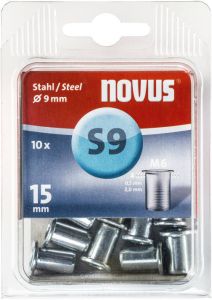 Novus Blindklinkmoer M6 X 14 5mm Staal | 10 stuks 045-0046