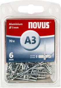 Novus Blindklinknagel A3 X 6mm | Alu SB | 70 stuks 045-0028