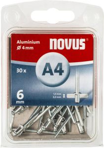 Novus Blindklinknagel A4 X 6mm | Alu SB | 30 stuks 045-0023