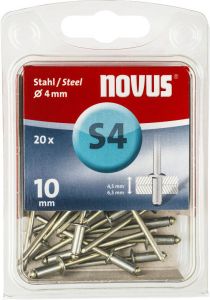 Novus Blindklinknagel S4 X 10mm Staal S4 | 20 stuks 045-0036