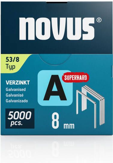 Novus Niet met fijne draad A 53 8mm Superhard (5.000 stuks) 042-0762