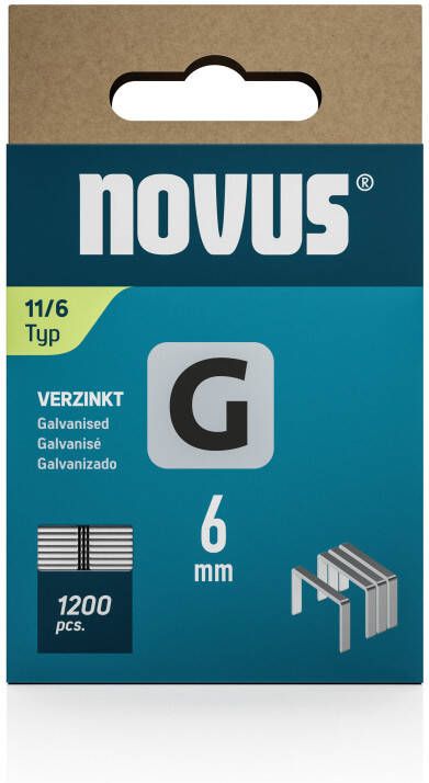 Novus Niet met platte draad G 11 6 mm (1200 stuks) 042-0795