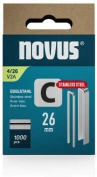 Novus Niet met smalle rug C 4 26mm V2A RVS (1.000 stuks) 042-0805