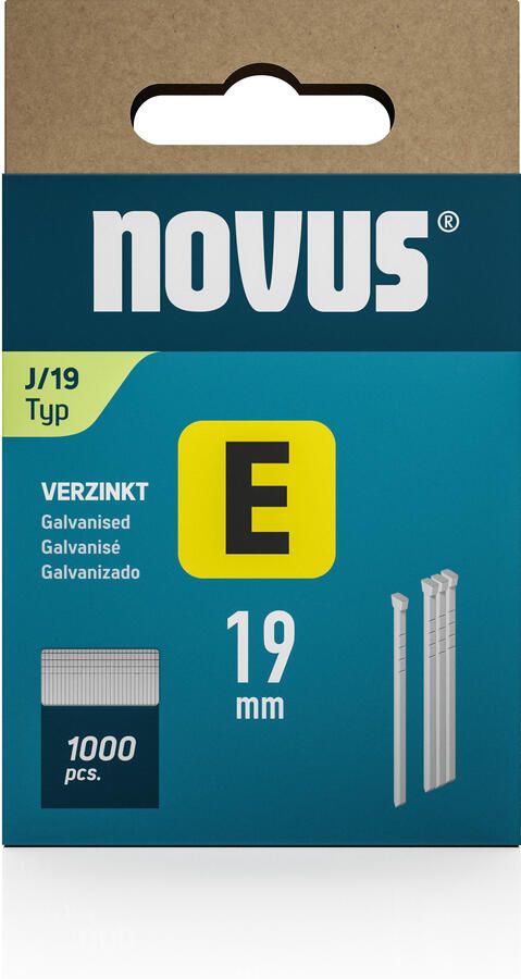 Novus Nagels (spijker) E J 19mm | SB | 1000 stuks 044-0064 044-0090