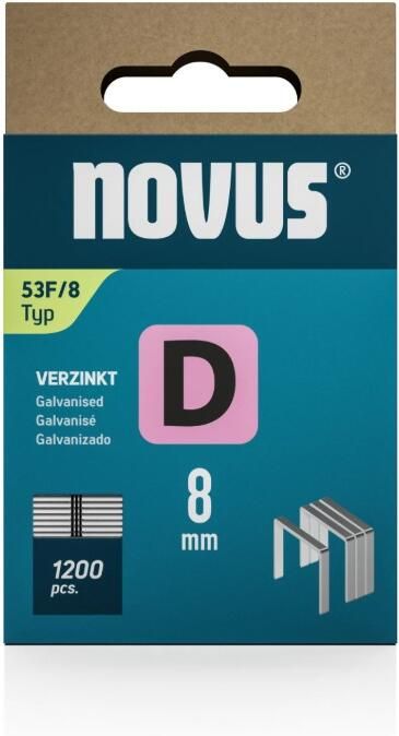Novus Niet met platte draad D 53F 8mm | 1.200 stuks 042-0789