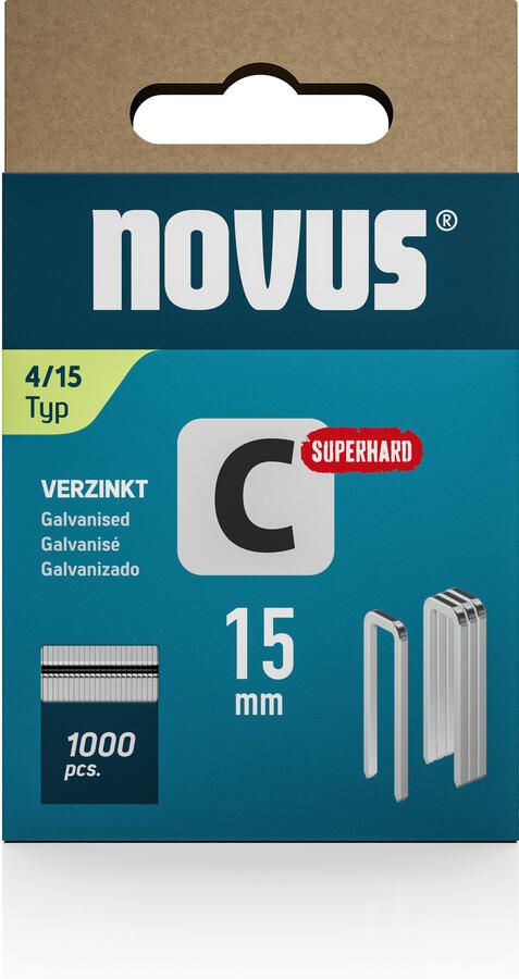 Novus Smalrug nieten C 4 15 | 1000 stuks 042-0390 042-0801