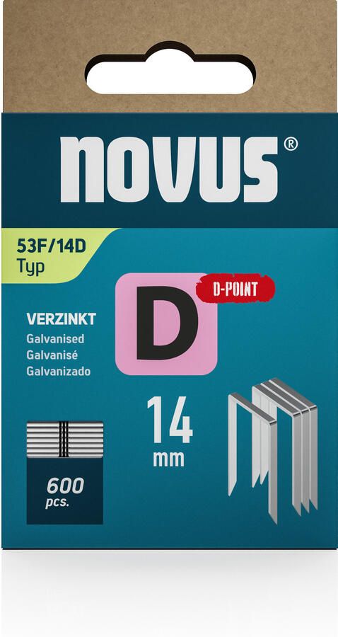 Novus Vlakdraad nieten D 53F 14D mm | 600 stuks 042-0654 042-0793