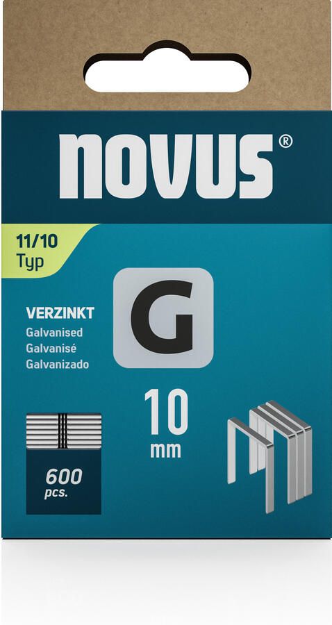 Novus Vlakdraad nieten G 11 10mm | 600 stuks 042-0386 042-0797