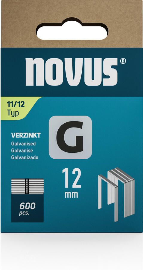 Novus Vlakdraad nieten G 11 12mm | 600 stuks 042-0387 042-0798