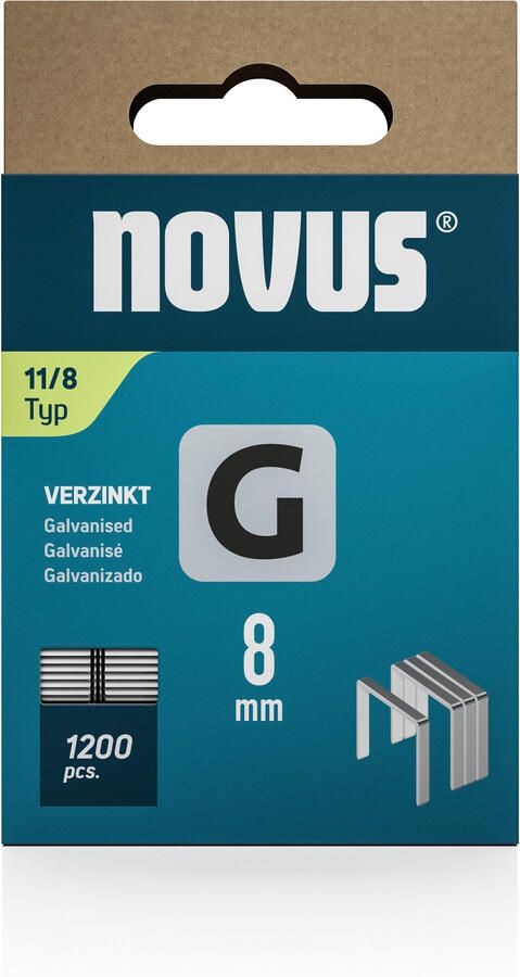 Novus Vlakdraad nieten G 11 8mm | 1200 stuks 042-0385 042-0796