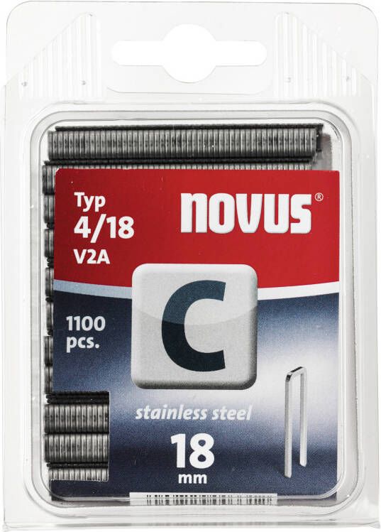 Novus Smalrug nieten C 4 18mm | 1100 stuks RVS 042-0459