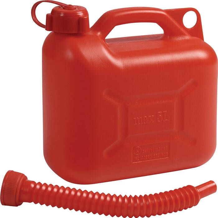 NOW Transportbrandstofjerrycan | inhoud 5 l | rood HD-PE | L265xB135xH270 mm | 1 stuk 4000819003