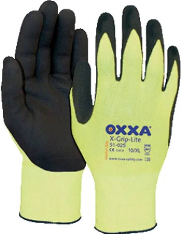 Oxxa X-Grip-Lite Werkhandschoen Geel Zwart 11 15102511