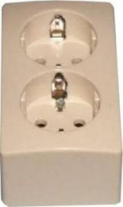 Peha Opbouw stopcontact RA dubbel creme 4678990
