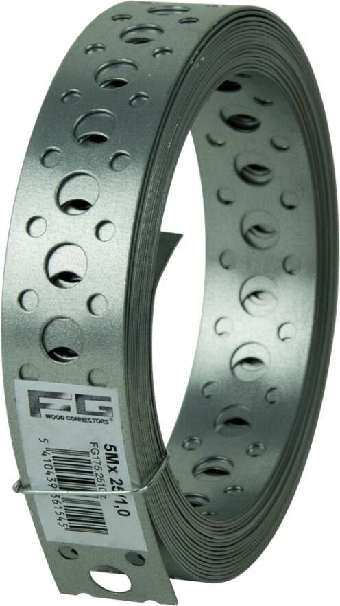 Pgb-Europe FG | Gaatjesband recht 5m 25x1 Zn FG017500125105 | 10 stuks