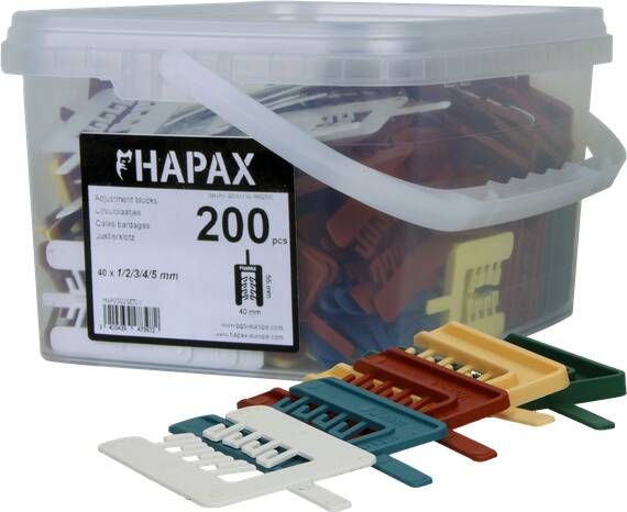 Pgb-Europe HAPAX assortment uitvulplaatjes 40x55 200St HAP052N00SET01M