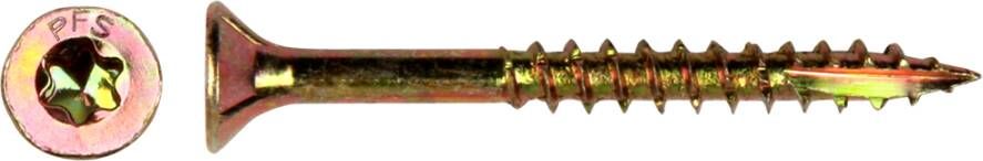 Pgb-Europe PFS+ | Spaanplaatschroef PFS+ VZK-T Ø 5x100 ZnG | 200 st PFWVTG002005001003
