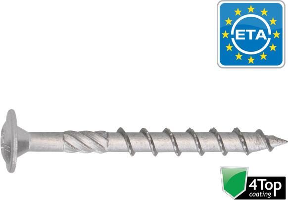 Pgb-Europe HAPAX Constructieschroef FK-T Deeldraad 4Top Flenskop Ø6x160 | 100 st | HAETTG014006001603