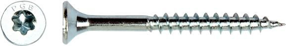 Pgb-Europe pgb-fasteners Universele Spaanplaatschroef Verzinkt VK-T Deeldraad verzonken kop Ø 4 50x80 TX20 | 200 st | PGWVTG001004500802