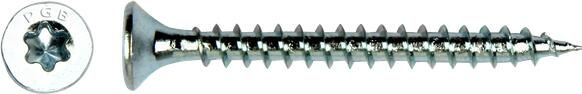 Pgb-Europe pgb-fasteners Universele Spaanplaatschroef Verzinkt VK-T Voldraad verzonken kop Ø 4 50x70 TX20 | 200 st | PGWVTV001004500702