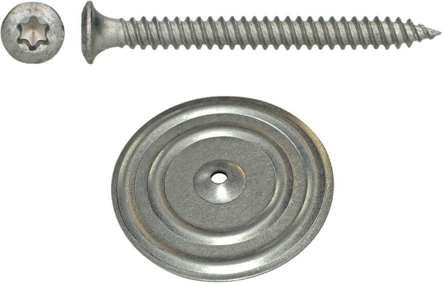 Pgb-Europe PGB-FASTENERS | Dakschroef vzk T25 Ø 4 8x150 +Isolatiepl. | 150 st 0DSSVT015SET150M