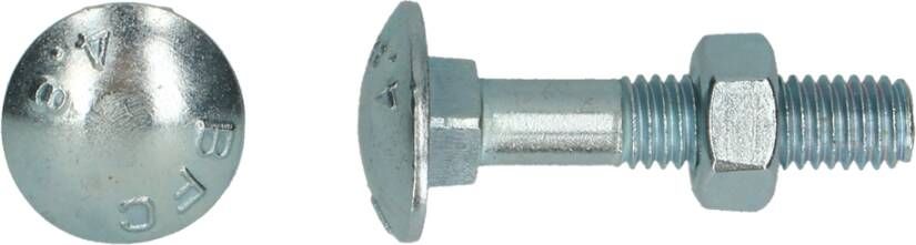 pgb-Europe PGB-FASTENERS | Houtbout 4.8 DIN 603 555 M 10x100 Zn | 25 st 603001010001004