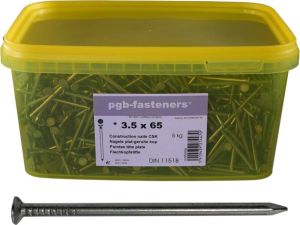 Pgb-Europe PGB-FASTENERS | Nagel plat kop D.1151B Ø 3 50x80 (emmer) 000NPK00000350080M