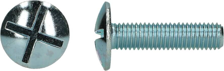 Pgb-Europe PGB-FASTENERS | Platbolkopschroef oef dubbel gleuf M4x10 Zn | 200 st 0000VP001004000103