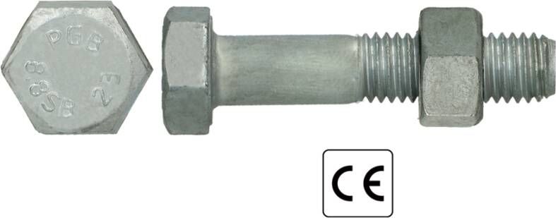 Pgb-Europe PGB-FASTENERS | SB-bout CE 8.8 EN15048-1 M10x100 Tvz | 50 st P15048810010001003