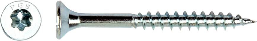 Pgb-Europe PGB-FASTENERS | Spaanplaatschroef VZK-T Ø 3 50x25 Zn T15 | 200 st PGWVTG001003500253