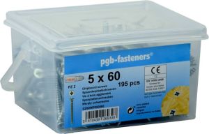 Pgb-Europe PGB-FASTENERS | SpaanplaatschroefVZK Ø 4x50 Zn Emmer 385 | 385 st GZ60WP040050